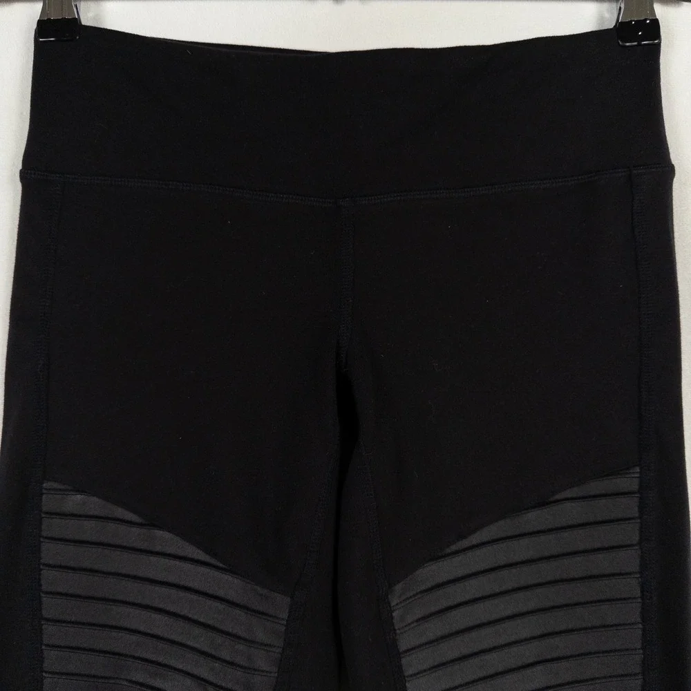 Alo Yoga Moto Legging Womens Size Small Black Active Athletic Fitness Athleisure